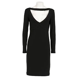 Robe midi noire Versace Jeans Couture Noir