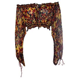 Jean Paul Gaultier, crop top estampado Multicor