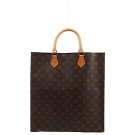 Louis Vuitton Sac Plat Monogram Canvas Handbag in Brown M51140 Beige