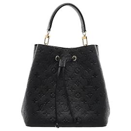 Louis Vuitton A bucket bag showcasing sophisticated embossed patterning on soft Monogram Empreinte leather. The luxurious texture distinctive to flexible leather material combines with a two-way drawstring closure Black