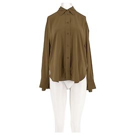 SéZane Seidenhemd Khaki Khaki