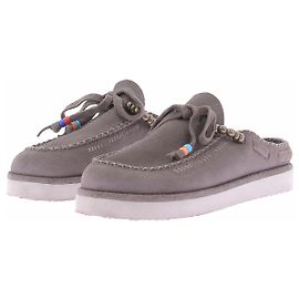 Autre Marque CALEB Embroidered Suede Mules Brown Size 38 Brown
