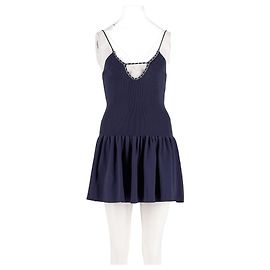 Autre Marque Robe courte ANCOSTI bleu marine en coton Bleu Marine