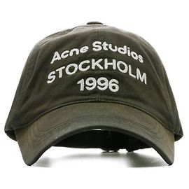 Acne Baseball-Cap mit gesticktem Logo Faded Black Schwarz