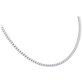 inconnue Collier rivière en or blanc, diamants. Autre