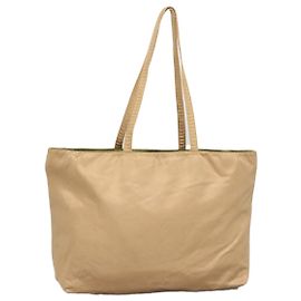 Saco Tote PRADA Satin Gold Tone Gold Auth bs19851 Dourado Outro