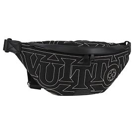 LOUIS VUITTON LV Snow Discovery Bum Bag PM Bag Nylon Black M21427 Auth 116570SM Noir