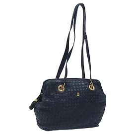 Borsa a tracolla BALLY in pelle Navy Gold Auth BA1693 D'oro Blu navy