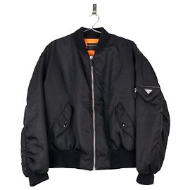 Prada AW21 Oversized MA-1 Bomber Jacket Black
