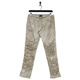 Jean Paul Gaultier 1990s Mummy Bondage-Strap Pants White
