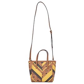Autre Marque Bolsa de couro com alça de mão MCM Marrom Outro