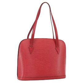 Sac à épaule LOUIS VUITTON Epi Lussac Rouge M52287 LV Auth 159706 Rouge