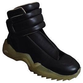 Maison Martin Margiela Future High-Top Sneakers Black Leather Black