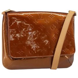 LOUIS VUITTON Monogram Vernis Thompson Street Bag Bronze M91124 LV Auth ep12298 Bronze