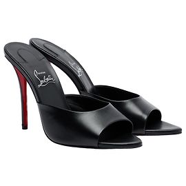 Mules Christian Louboutin in pelle nera Nero