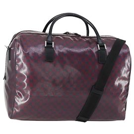 Borsa Boston GUCCI GG Crystal Coated Canvas 2way Rosso Argento 203696 Auth 151447 Argento Rosso