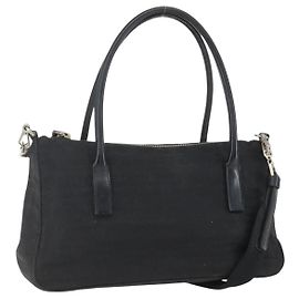 Borsa a mano PRADA Nylon 2way Black Silver Auth BA9174 Nero Argento