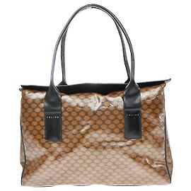 Céline Celine Fold Over tote Vinyl Brown