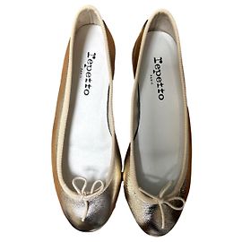 Repetto gold leather ballet flats Golden