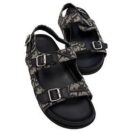 Sandali Christian Dior Oblique Monogram Nero Monogramma