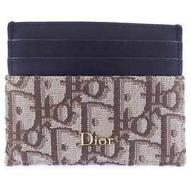Christian Dior DIOR Card Holder 2ESCH135YSE Brown Black