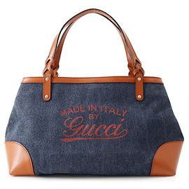 Borsa Tote Gucci in marrone e blu navy Marrone Blu navy
