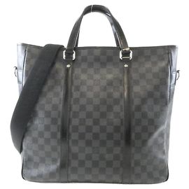 Louis Vuitton Damier Graphite Tadao Handtasche Anthrazitgrau Damier ebene