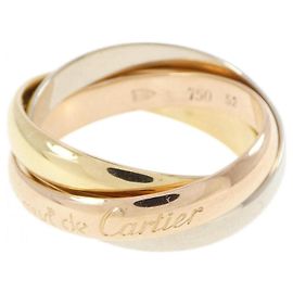 Anillo Cartier Trinity en oro blanco oro amarillo y oro rosa Otro