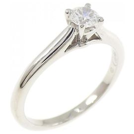 Anel Aliança Cartier 1895 em Platina e Diamantes Outro