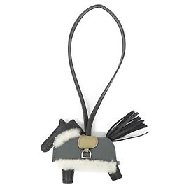 Hermès Hermes Rodeo Robeo Pruche Accessory Bag Charm Black Cream