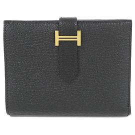 Hermès Cartera Hermes Bearn Compact Negro