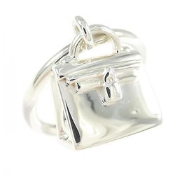 Hermès Hermes Amulette Kelly Ring Silvery