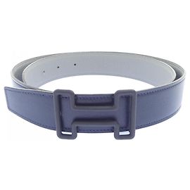 Hermès Cintura reversibile Hermes Tonight Color 32mm Marrone Blu navy