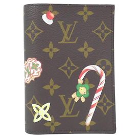 Funda para pasaporte Monogram Louis Vuitton Castaño