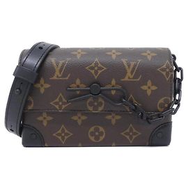 Bolsa de Ombro Louis Vuitton Monogram Macassar Steamer Marrom Preto