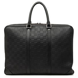 Louis Vuitton Black Damier Infini Porte-Documents Voyage Black
