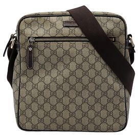 Bolsa Tiracolo Gucci Beige GG Supreme Bege