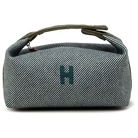 Étui Hermès Blue Small Wool Bride A Brac H Natte Bleu Bleu Marine