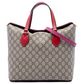 Sac cabas Gucci Beige GG Supreme Linea A Fold Over Beige