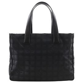 Chanel Black New Travel Line Nylon Tote Black