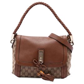 Bolsa Satchel Gucci Bella em lona GG bege Bege