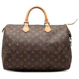 Louis Vuitton Brown Monogram Speedy 35 Brown