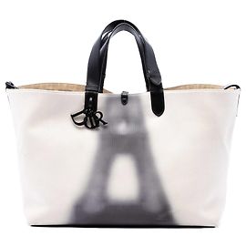 Autre Marque Dior White Large Canvas Eiffel Tower Toujours Tote White Other
