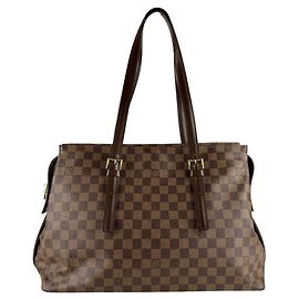 Louis Vuitton Damier Chelsea Canvas Shoulder Bag Damier ebene