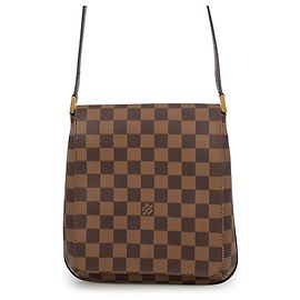 Bolsa de Ombro Louis Vuitton Damier Ebene Musette Salsa Laranja Damier ebene