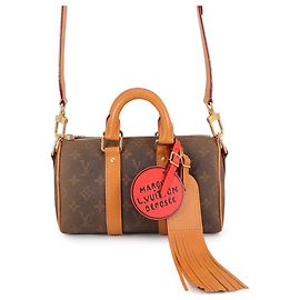 Louis Vuitton Monogram Dust Keepall Bandoulière 25 Marrom