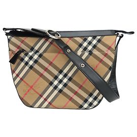 Burberry Nova Check Shoulder Bag Black Beige