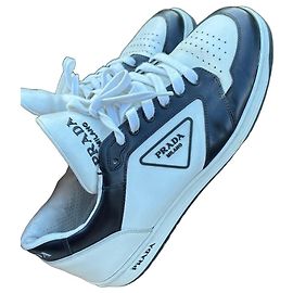 Baskets Prada Noir/Blanc Cuir Noir Blanc