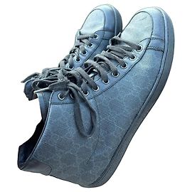 Gucci Sneaker alte in pelle da uomo Nero