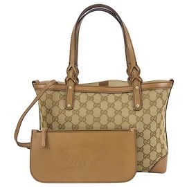 Gucci GG Canvas Tote Bag braun mit Beutel Braun